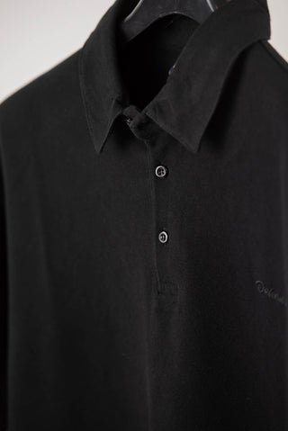 Melns Dekon's lielo izmēru polo krekls