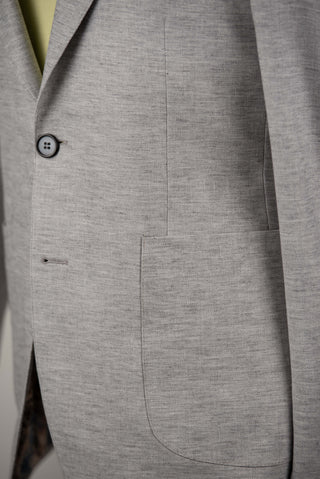 Gaiši pelēks Emilio Massimo slim fit elastīgs uzvalks