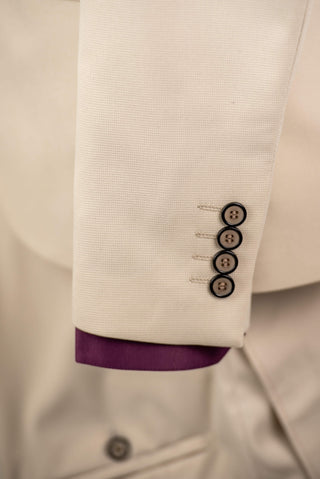 Gaiši bēšs Lucio slim fit uzvalks ar vesti