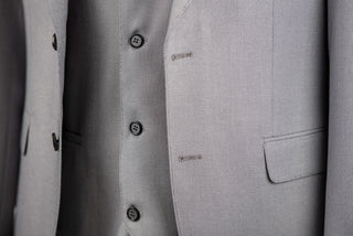Pelēks Lucio slim fit uzvalks ar vesti