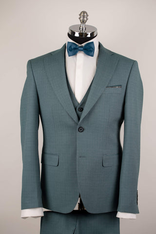 Zaļš Lucio slim fit uzvalks ar vesti
