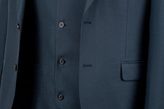 Dark blue Lucio slim fit suit with a vest