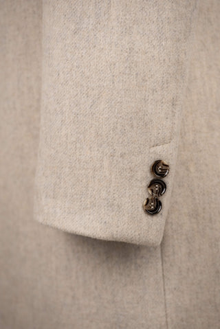 Light beige Lozenge coat with warm padded lining