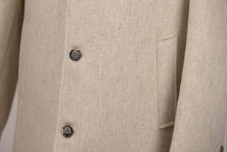 Light beige Lozenge coat with warm padded lining