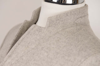 Light grey Lozenge coat with warm padded lining