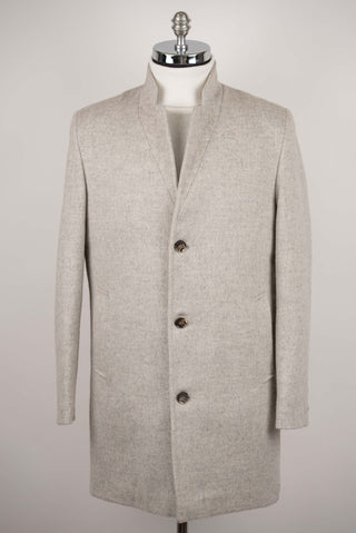 Light grey Lozenge coat with warm padded lining