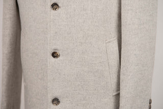 Light grey Lozenge coat with warm padded lining