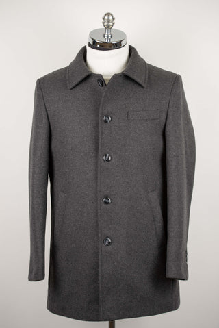 Grey Lozenge coat with warm padded lining