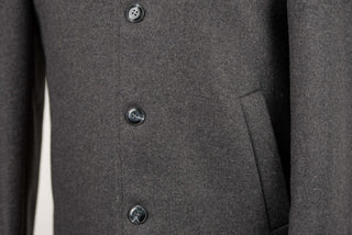 Grey Lozenge coat with warm padded lining