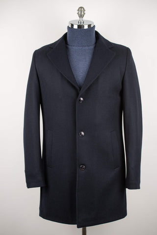 Dark blue Lozenge coat with warm padded lining