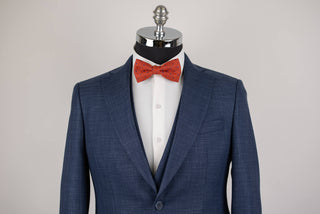 Zils Quesste slim fit uzvalks ar divrindu pogu vesti