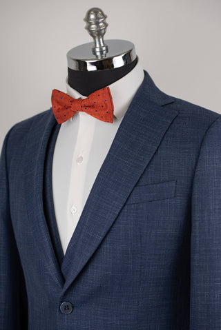 Zils Quesste slim fit uzvalks ar divrindu pogu vesti