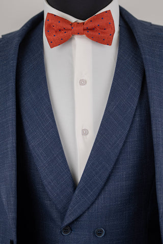 Zils Quesste slim fit uzvalks ar divrindu pogu vesti