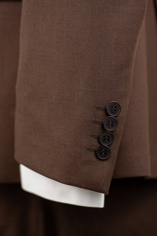 Brūns Quesste slim fit uzvalks ar divrindu pogu vesti