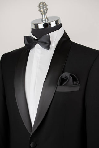 Melns Gioberti slim fit smokings ar satīna atlokiem