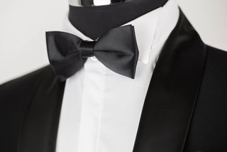 Melns Gioberti slim fit smokings ar satīna atlokiem