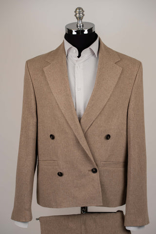 Light brown Antioch double-breasted oversized suit