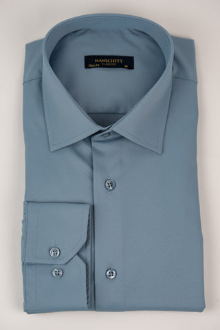 Pelēki zils Manschett viegli gludināms, maz burzīgs slim fit krekls