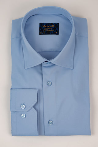 Gaiši zils Manschett viegli gludināms, maz burzīgs slim fit krekls