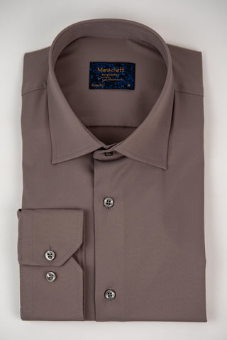 Pelēki brūns Manschett viegli gludināms, maz burzīgs slim fit krekls