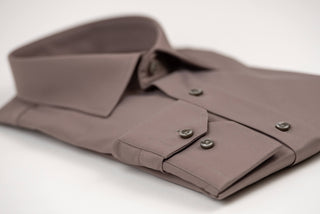 Pelēki brūns Manschett viegli gludināms, maz burzīgs slim fit krekls