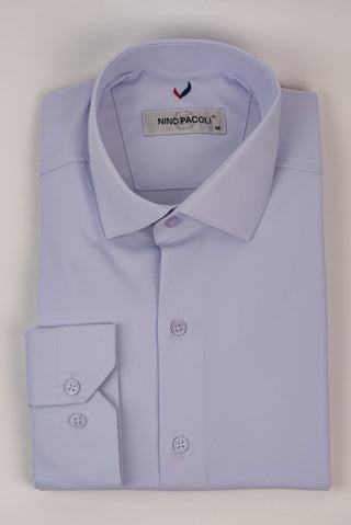 Gaiši violets Nino Pacoli viegli gludināms, maz burzīgs regulāra piegriezuma krekls