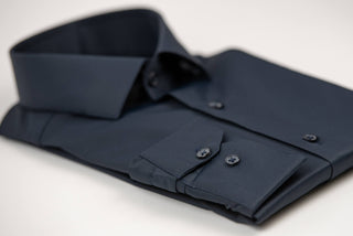 Tumši zils Nino Pacoli viegli gludināms, maz burzīgs slim fit krekls