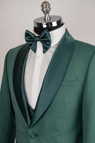Zaļš Quesste slim fit smokings ar vesti