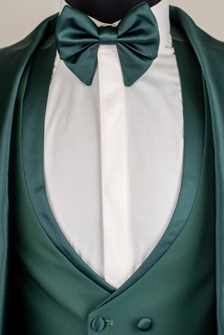 Zaļš Quesste slim fit smokings ar vesti