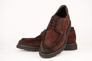 Tumšas bordo krāsas Toroslar zamšādas kurpes ar masīvu zoli