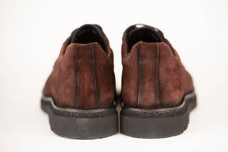 Tumšas bordo krāsas Toroslar zamšādas kurpes ar masīvu zoli