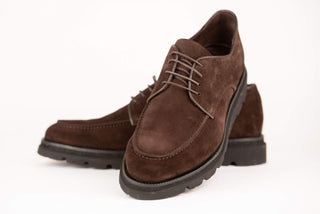 Tumši brūnas Toroslar zamšādas kurpes ar masīvu zoli