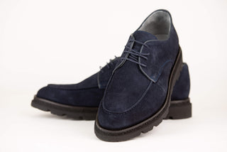 Tumši zilas Toroslar zamšādas kurpes ar masīvu zoli