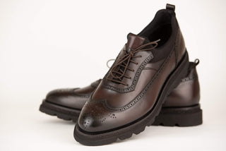 Tumši brūnas Toroslar ādas kurpes ar masīvu zoli