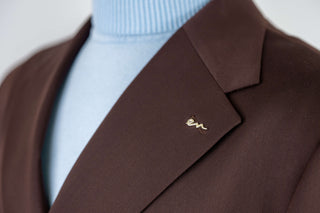 Brown Emilio Massimo double-breasted oversized suit