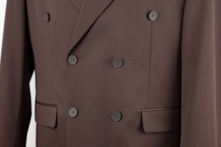 Brown Emilio Massimo double-breasted oversized suit