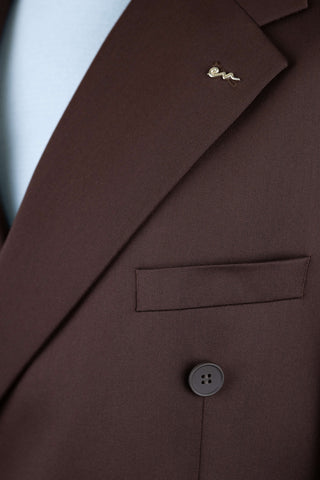 Brown Emilio Massimo double-breasted oversized suit