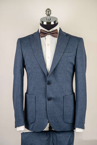Zils Quesste viegls, elpojošs, maz burzīgs slim fit uzvalks