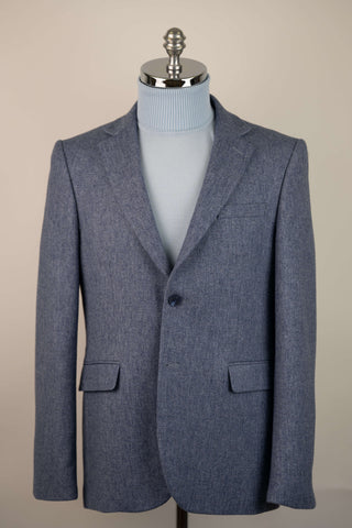 Gaiši pelēki zila Montmen slim fit tvīda žakete
