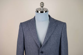 Gaiši pelēki zila Montmen slim fit tvīda žakete