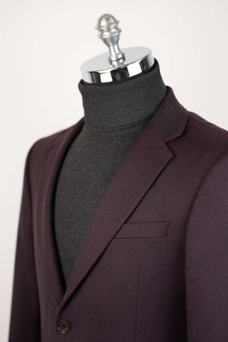 Dark burgundy Montmen regular fit blazer