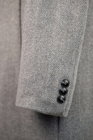 Grey Montmen extended coat with detachable front insert