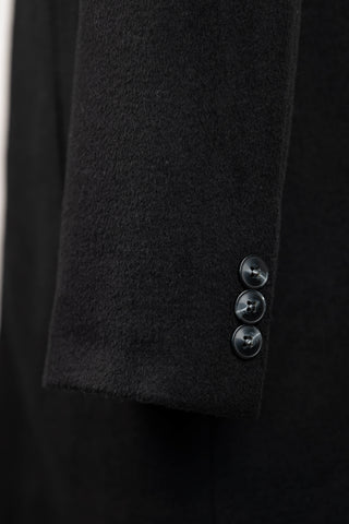 Black Montmen coat with detachable front insert