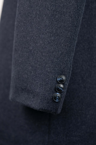 Grey-blue Montmen coat with detachable front insert