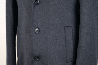 Grey-blue Montmen coat with detachable front insert