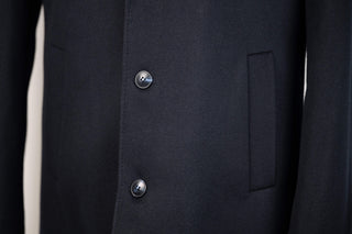 Dark blue Montmen coat with detachable front insert