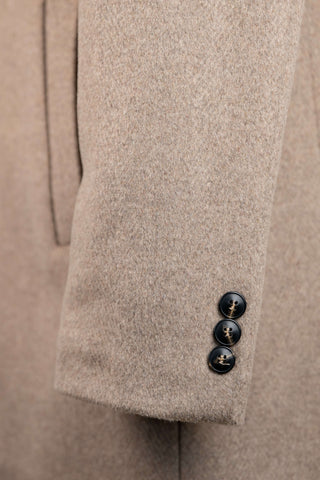 Beige Montmen coat with detachable front insert