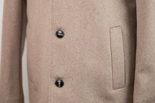 Beige Montmen coat with detachable front insert