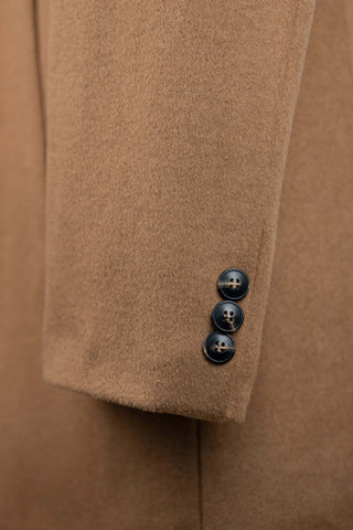 Caramel brown Montmen coat with detachable front insert
