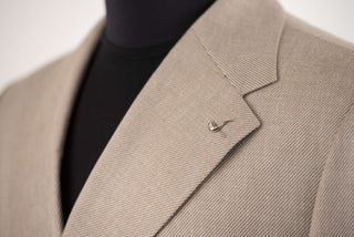 Beige Lucio double-breasted oversized suit